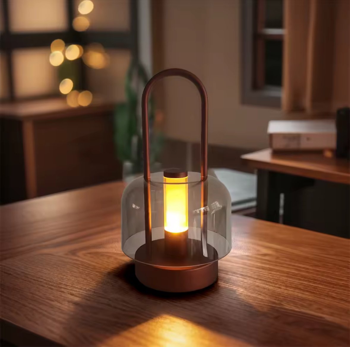 Lantern Rechargeable LED Table Lamp - Bronze - Image 2