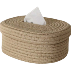 Textile Tissue Box - Beige