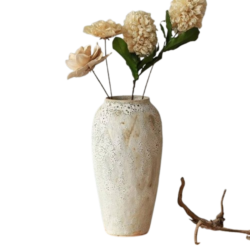 Ceramic Flower Vase Retro White Vase - Large