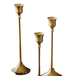 Golden Candle Holder - Iron