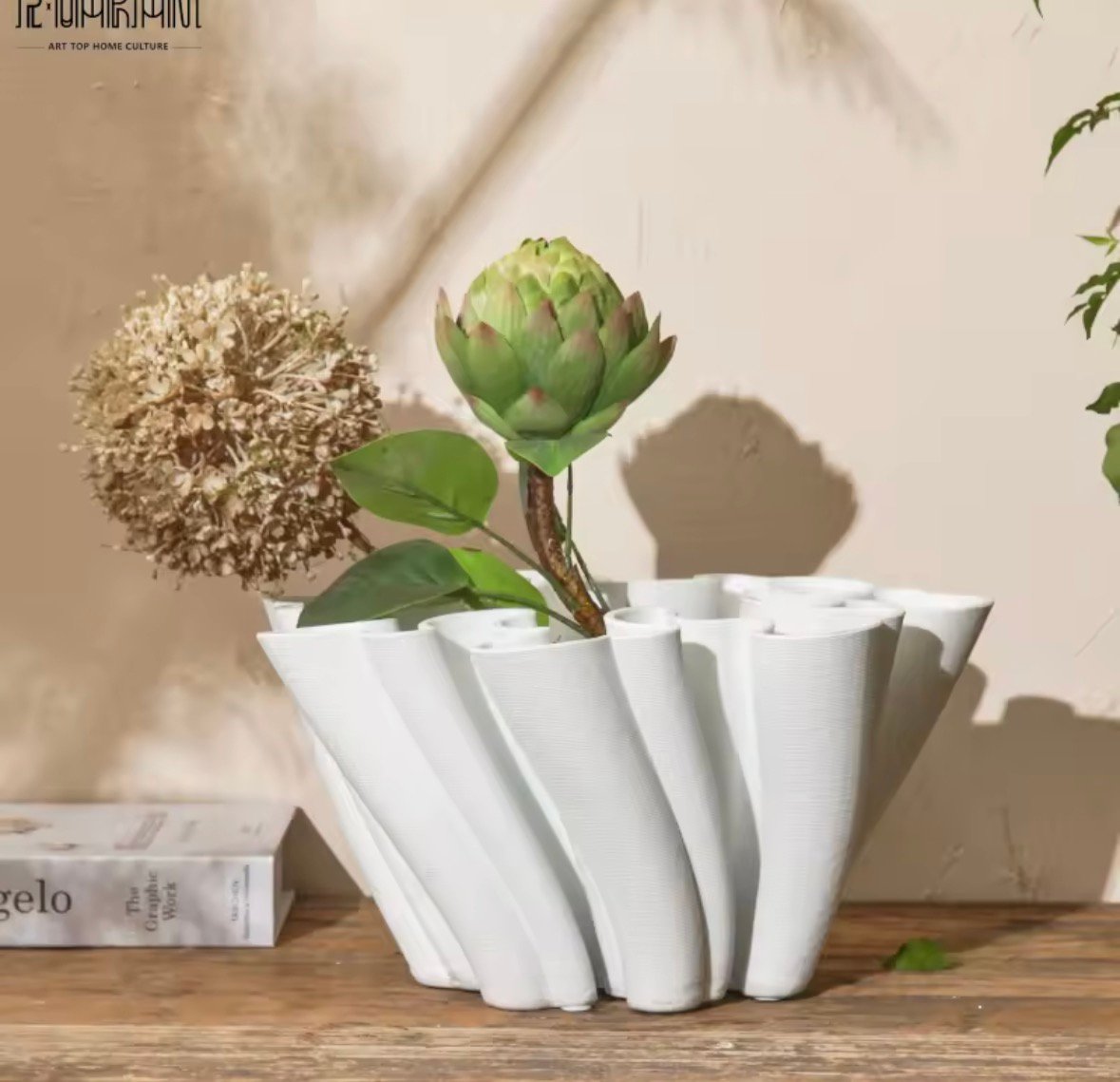 3D Print Design Ceramic Vase - white - Image 6