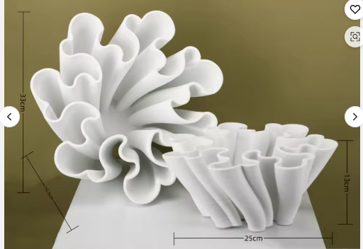 3D Print Design Ceramic Vase - white - Image 4