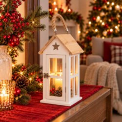 Migros Alpine Lodge Wooden Christmas Lantern - small