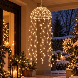 Luca Lighting Silver Wire Chandelier Half Dome - 160 LED